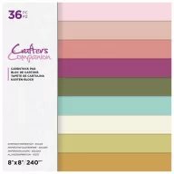  Crafter's Companion Everyday Inspiration Solids Scrapbook Papírkészlet / Alapkarton 8" (20 cm) Cardstock Pad (32 lap)