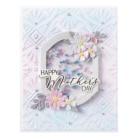 Spellbinders Domborító mappa - Luxe Backdrop and Border - 3D Emboss & Cut Folder (1 db)