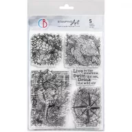   Ciao Bella Coral Reef Szilikonbélyegző 6"x8" mechanical marine Clear Stamp Set (1 csomag)