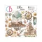 Ciao Bella Coral Reef Vellum kivágóív készlet 6" (15 cm) Vellum Fussy Cut (6 ív)