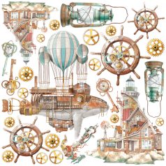   Ciao Bella Coral Reef Vellum kivágóív készlet 6" (15 cm) Vellum Fussy Cut (6 ív)