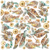   Ciao Bella Coral Reef Vellum kivágóív készlet 6" (15 cm) Vellum Fussy Cut (6 ív)