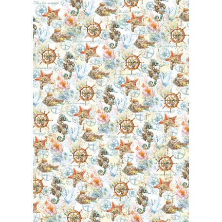 Ciao Bella Coral Reef Vellum papírkészlet A4 Vellum Paper Patterns (6 ív)