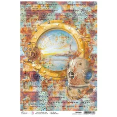   Ciao Bella Coral Reef Rizspapír A4 corroded horizon Rice Paper (1 ív)