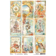   Ciao Bella Coral Reef Rizspapír A4 mini cards Rice Paper (1 ív)