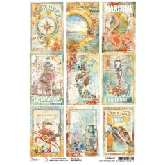   Ciao Bella Coral Reef Rizspapír A4 mini cards Rice Paper (1 ív)