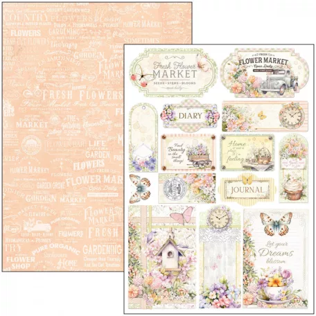 Ciao Bella Flower Shop Papírkészlet A4 Creative Pad (9 ív)