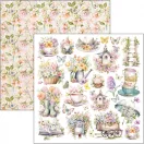 Ciao Bella Flower Shop Kivágóív készlet 6" (15 cm) Fussy Cut Pad (24 ív)