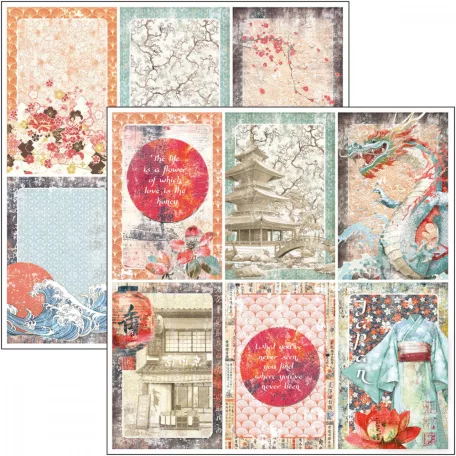Ciao Bella Land of the Rising Sun Scrapbook papírkészlet 8" (20 cm) Paper Pad (12 ív)