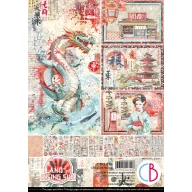   Ciao Bella Land of the Rising Sun Papírkészlet A4 Creative Pad (9 ív)