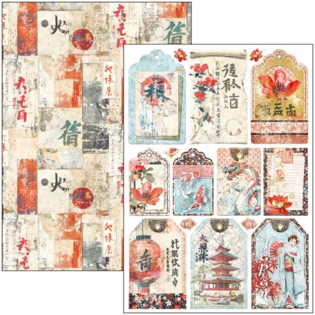 Ciao Bella Land of the Rising Sun Papírkészlet A4 Creative Pad (9 ív)