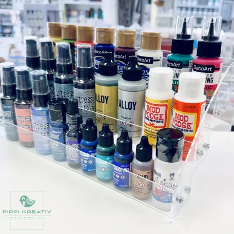 Craft Storage Plexi tároló 4 polc Organizer (1 db)