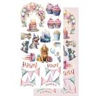 Alchemy of Art Kivágóív 6"x12" (15cm x 30 cm) - Happy Time -  - Extras to Cut Set (1 csomag)