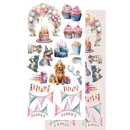 Alchemy of Art Kivágóív 6"x12" (15cm x 30 cm) - Happy Time -  - Extras to Cut Set (1 csomag)