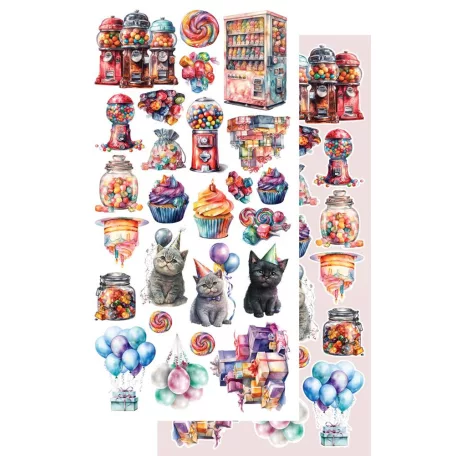 Alchemy of Art Kivágóív 6"x12" (15cm x 30 cm) - Happy Time -  - Extras to Cut Set (1 csomag)