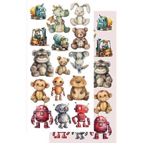 Alchemy of Art Kivágóív 6"x12" (15cm x 30 cm) - Happy Time -  - Extras to Cut Set (1 csomag)