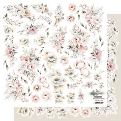   Alchemy of Art Kivágóív 12" (30 cm) - Heartbeat - Flowers - Art Alchemy Double-sided paper (1 ív)