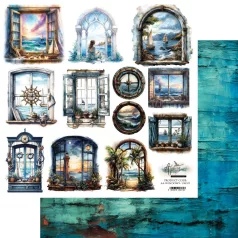   Alchemy of Art Kivágóív 12" (30 cm) - Underwater World - Windows - Art Alchemy Double-sided paper (1 ív)