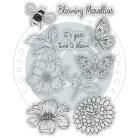 Craft Consortium Spring Gardens Szilikonbélyegző Clear Stamps (1 csomag)
