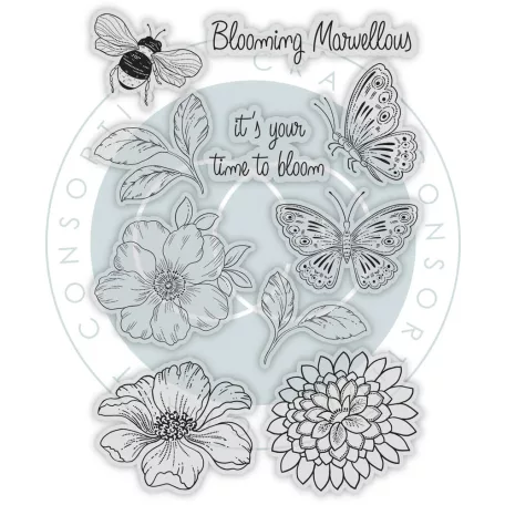 Craft Consortium Spring Gardens Szilikonbélyegző Clear Stamps (1 csomag)
