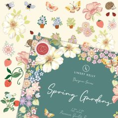   Craft Consortium Spring Gardens Scrapbook Papírkészlet 12" (30 cm) Paper Pad (30 lap)