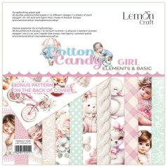   LemonCraft Papírkészlet / Kivágóív 8" (20 cm) - Cotton Candy Girl - Scrapbooking Paper Pad (1 csomag)