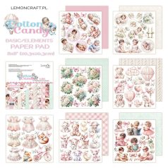   LemonCraft Papírkészlet / Kivágóív 8" (20 cm) - Cotton Candy Girl - Scrapbooking Paper Pad (1 csomag)