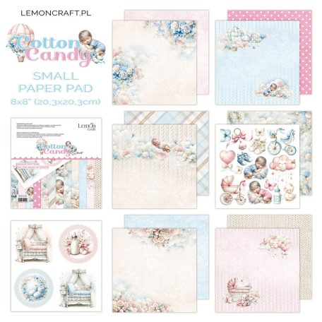 LemonCraft Scrapbook papírkészlet 8" (20 cm) - Cotton Candy - Scrapbooking Paper Pad (1 csomag)