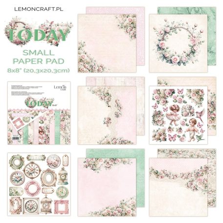 LemonCraft Scrapbook papírkészlet 8" (20 cm) - Today - Scrapbooking Paper Pad (1 csomag)