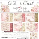 Craft O'Clock Scrapbook papírkészlet 8" (20 cm) Girl & Curl Mix Paper Set (24 ív)