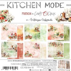   Craft O'Clock Scrapbook papírkészlet 6" (15 cm) Kitchen Mode Paper Collection Set (24 ív)