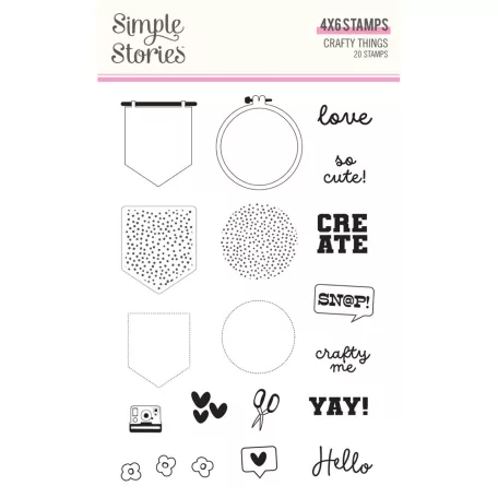 Simple Stories Crafty Things Szilikonbélyegző Clear Stamps 1 csomag