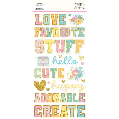 Simple Stories Crafty Things Matrica Foam Stickers 2 ív