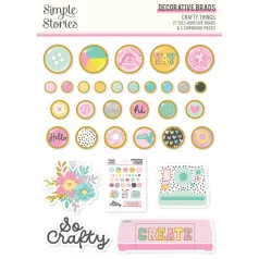   Simple Stories Crafty Things Díszítőelem Decorative Brads 1 csomag