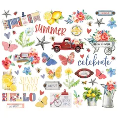   Simple Stories Simple Vintage Linen Market Kivágatok Bits & Pieces 1 csomag