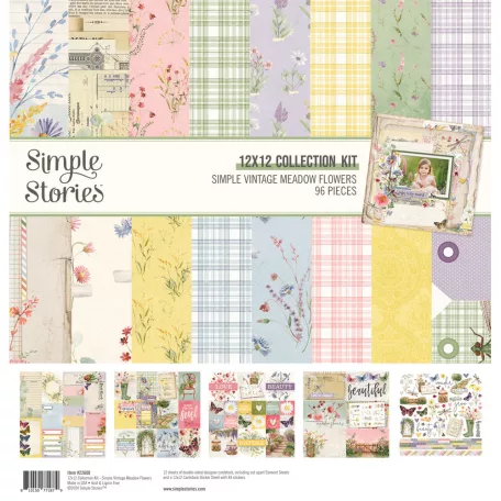 Simple Stories Simple Vintage Meadow Flowers Scrapbook papírkészlet Collection Kit 12" (30 cm) 1 csomag