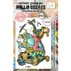   AALL & CREATE Szilikonbélyegző A7 - Barking Mad Rockers - Stamp Set (1 db)