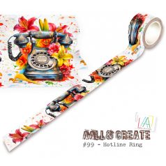   AALL & CREATE Dekorációs ragasztószalag 25mm - Hotline Ring - Washi Tape (1 db)