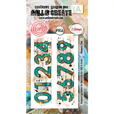 AALL & CREATE Szilikonbélyegző A8 - Numero Uno - Stamp Set (1 db)