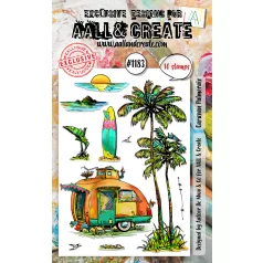   AALL & CREATE Szilikonbélyegző A6 - Caravan Palmeraie - Stamp Set (1 db)