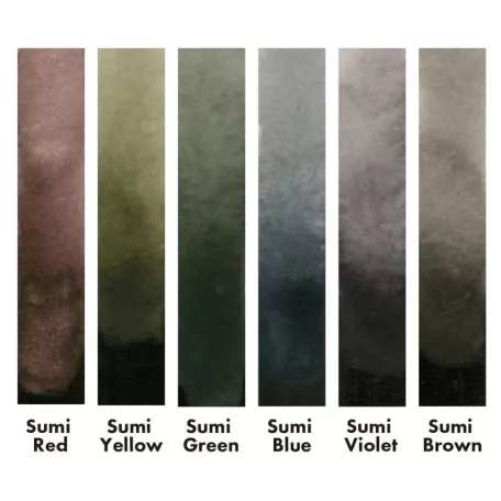 Kuretake Gansai Tambi Set Sumi Colors Akvarell festék készlet (6 szín)