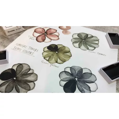 Kuretake Gansai Tambi Set Sumi Colors Akvarell festék készlet (6 szín)