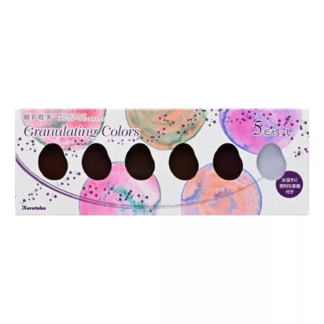 Kuretake Gansai Tambi Set Granulating Colors Akvarell festék készlet (5 szín)