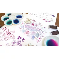   Kuretake Gansai Tambi Set Granulating Colors Akvarell festék készlet (5 szín)