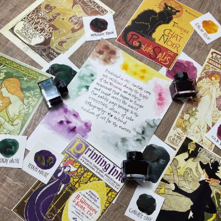 Kuretake Üveges tinta ZSOLNAY GREEN ink-cafe Art nouveau color ink (1 db)