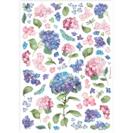   Stamperia Best Sellers Rizspapír A4 Hortensia Rice Paper (1 ív)