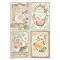 Stamperia Best Sellers Rizspapír A4 4 Cards Rose Rice Paper (1 ív)