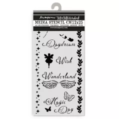   Stamperia Wonderland Vastag stencil 12x25cm Magic Day Thick Stencil  (1 db)