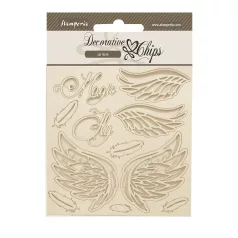   Stamperia Wonderland Chipboard 14x14 cm Wings Decorative Chips (1 ív)