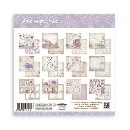 Stamperia Lavender Papírkészlet 8" (20 cm)  Paper Pack (10 ív)